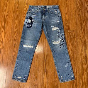 AG Adriano Goldschmied Women’s 24 Ex Boyfriend Slim Slouchy‎ Pattern Jeans